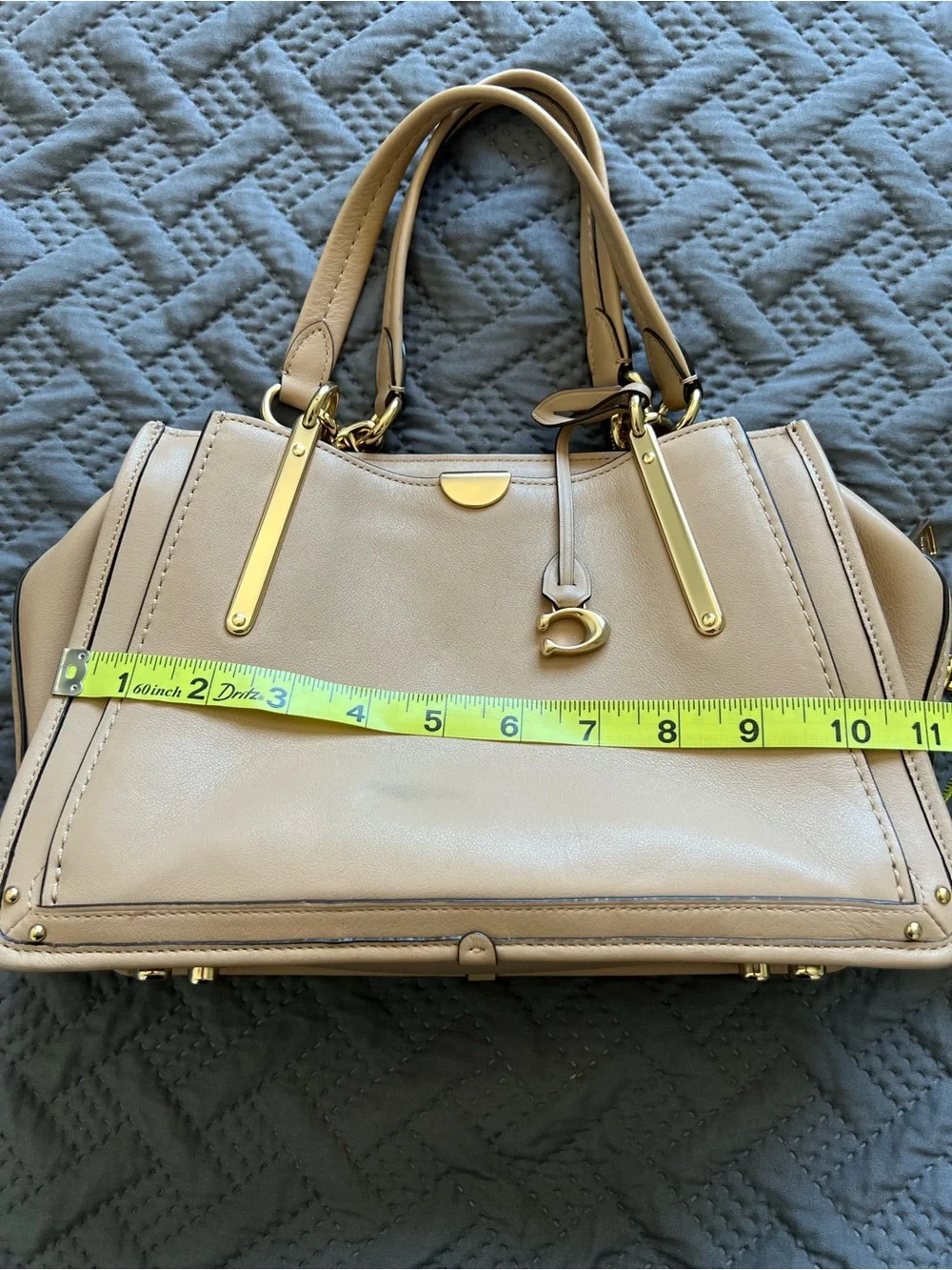 Coach Dreamer Leather Satchel with Gold Hardware